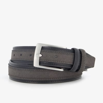 Heren riem imitatie suede zwart - Maat 95
