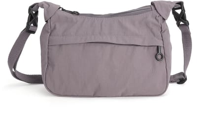 Dailygoods - Crossbody Bag Schoudertas voor dames, kleine nylon schoudertas, minimalistische dameshandtas, licht en verstelbaar, compact, stijlvol voor dagelijks gebruik, reizen, vrije tijd, grijs