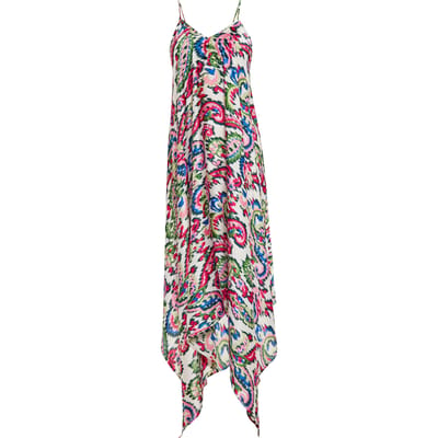 IZIA Jurk Dames Wit Veelkleurig