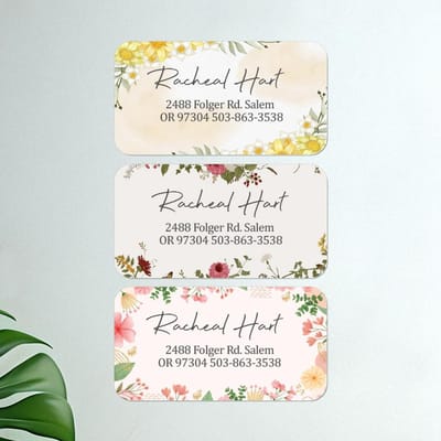 Gepersonaliseerde Botanische Envelopstickers Waterdichte Adressenstickers Op Maat Gemaakte Bruiloft Stationery Voor Journaling Kantoorbenodigdheden (as the picture,6.1x3.2CM)