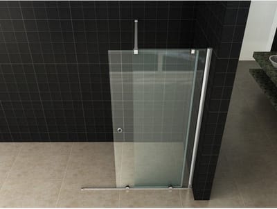 Wiesbaden Slide schuifdeur voor inloopdouche 100x200cm op rail 10mm helder NANO coating glas