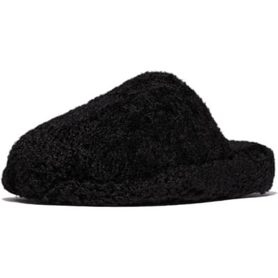 FitFlop FitFlop zwarte teddy pantoffels ZWART - Maat 37