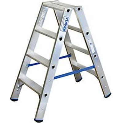 Dubbele trapladder van aluminium, 2 x 4 treden