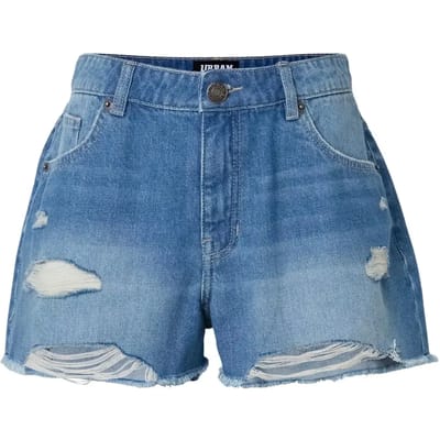 Urban Classics - Destroyed Denim Korte broek - Taille, 26 inch - Blauw