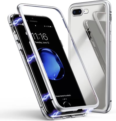 Hoesje voor iPhone 7 / 8 / SE 2020 / SE 2022 - Geld Magnetische hoes 360 bescherming Metaal voor / achter glasbestendig