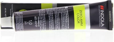 Indola Haarverf Profession Zero Amm Color Permanent Color 1.1 Zwart As