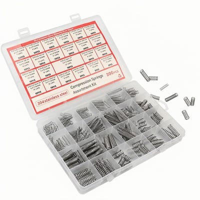 Dailygoods- Drukveren Assortiment 300 Stuks - 304 Roestvrij Staal - 23 Verschillende Maten - Duurzaam - Voor Doe-het-zelf - Opbergdoos met Labels - Veren