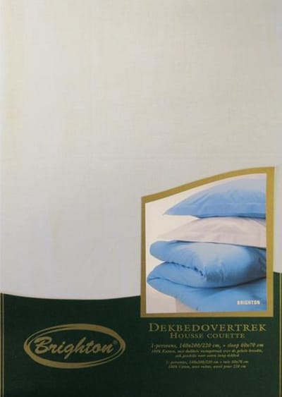 Brighton Uni Dekbedovertrek - Tweepersoons - 200x200/220 cm - Licht Blauw