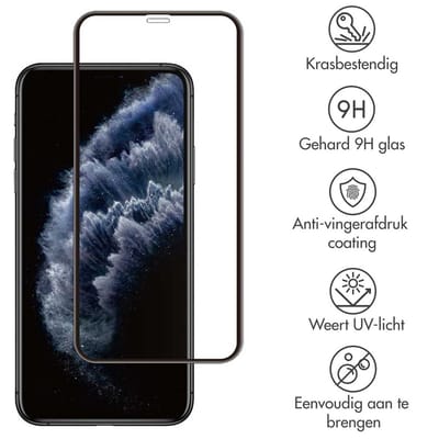 Accezz Screen Protector - Geschikt voor Apple iPhone Xs / X / 11 Pro - Gehard Glass Full Cover