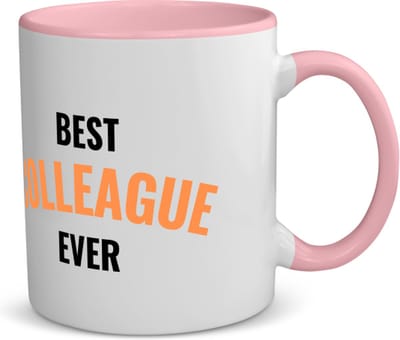 Akyol - best colleague ever koffiemok - theemok - roze - Collega - de beste collega - werknemers - verjaardagscadeau - verjaardag - cadeau - afscheidscadeau - geschenk - leuke cadeau - kado - gift - 350 ML inhoud