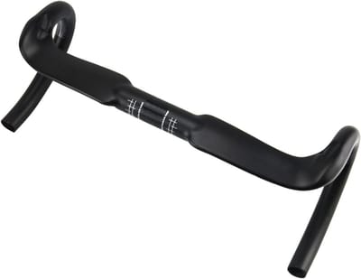 Lichte carbonen stuur voor racefietsen, 31.8 mm, vlak ontwerp, interne kabelrouting, 440 mm breedte