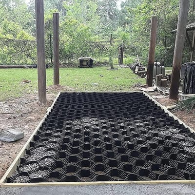 Grind rooster - Oprit stabilisator - Verbeterde drainage - Eenvoudige installatie - 5 cm hoogte - Zwart