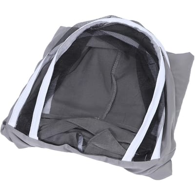 Imker beschermende sluierjas, bijenpak, schort met dubbele ritsen, imkeraccessoire, grijs grijs