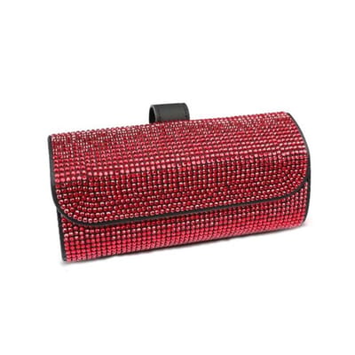 Allecto - Strass autobril hoesje - Brilhouder voor auto zonneklep