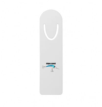 Hacebo® - visser haak met aas met eigen naam metalen boekenlegger - Vissen - liefhebber van vissen - iemand die houdt van vissen - verjaardag - cadeau - kado - geschenk Bladwijzer boekenleggers - 12.7 cm x 3.2cm
