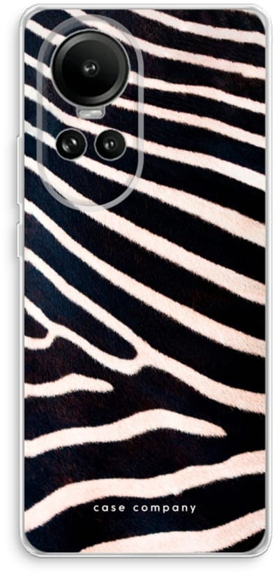 Case Company® - Hoesje geschikt voor Oppo Reno 10 hoesje - Zebra - Soft Cover Telefoonhoesje - Bescherming aan alle Kanten en Schermrand