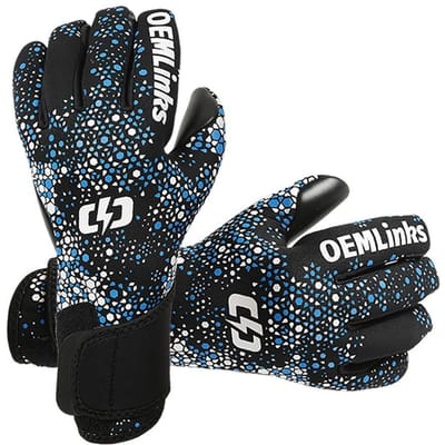 Loogdeel Pro Doelmanhandschoenen Voetbal Vingerbescherming Antislip Training Volwassene Kind Voetbal Sport Handschoenen 8 blauw