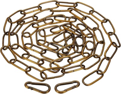 Ketting voor verlichting - Hanglamp ketting - Decoratie ophangen - Verstelbare lengte - 182 meter - Goud Brons