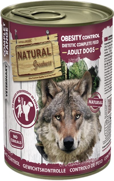 Hondenvoer Natural Greatness - Obesitas Controle, Hypoallergeen, Graanvrij - 400gr