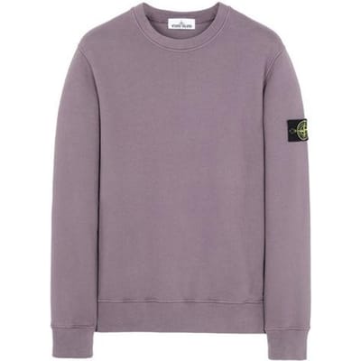 Stone Island Patch Logo Crewneck Magenta Heren Tops Paars 731563020-V0045 XL gray