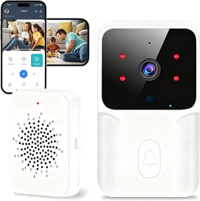 Generieke Draadloze Videodeurbel – 1080p HD-camera – Intelligente Wi-Fi-intercom – Nachtzicht – Bewegingsdetectie – Tweerichtingsaudio – Directe melding op smartphone – IP65 Waterdicht