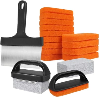 Griddle Reiniger - Bakplaat Schraper - Grillplaat Onderhoud - Krasvrije Reiniging - 28.5 cm - Niet gespecificeerd