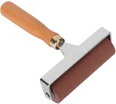 Dailygoods- Brayer 15cm - Stabiele Rubber Roller - Antislip Handvat - Professioneel Printresultaat - Hoge Elasticiteit - Comfortabele Grip - Printroller