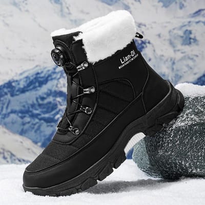Herenmode Buiten Waterdichte Laarzen Sportschoenen Sneeuwlaarzen Wandelschoenen Heren Winter Warme Laarzen 44 black