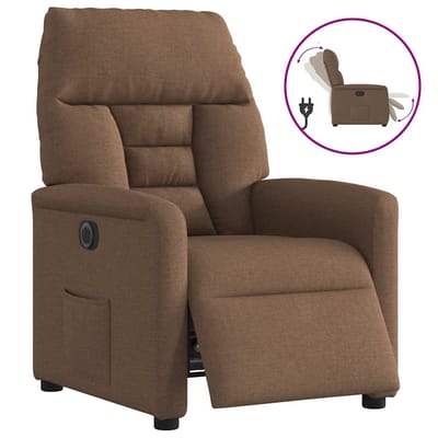 vidaXL - Fauteuil - verstelbaar - elektrisch - stof - bruin