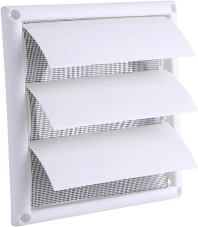 Ronde Luchtontluchting Roosterset Met 3 Kleppen en Insektengaas 20x20 cm