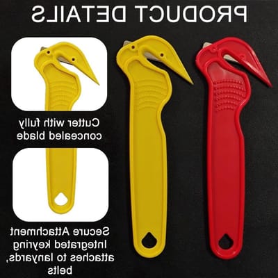 Set van 2 Dozenopeners voor Karton, Noppenfolie en Plastic Materialen - Inklapbare Snijgereedschappen voor Verpakking, Verzending en Klussen