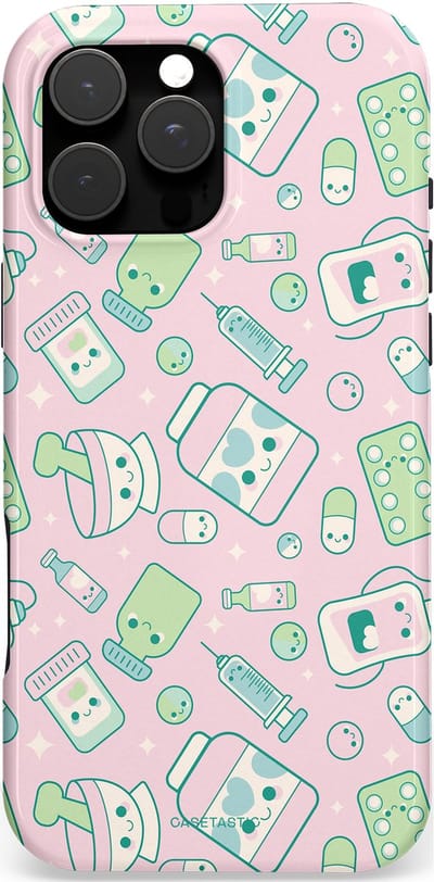 Casetastic Hoesje Geschikt voor Apple iPhone 16 Pro Max Magsafe - Stijlvolle Beschermende Duo-layer Case - Geneeskrachtig Roze