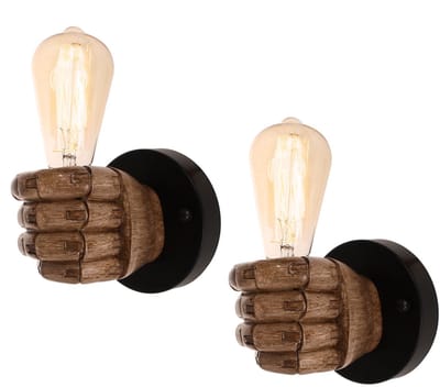 2 Stuks Wandlampen Woonkamer Industrieel Wandkandelaar voor Slaapkamer Keuken Gang Linkerhand