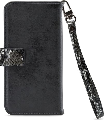 iPhone 12 Mini Clutch Case hoesje - Mobilize - Slangenprint Zwart - Kunstleer