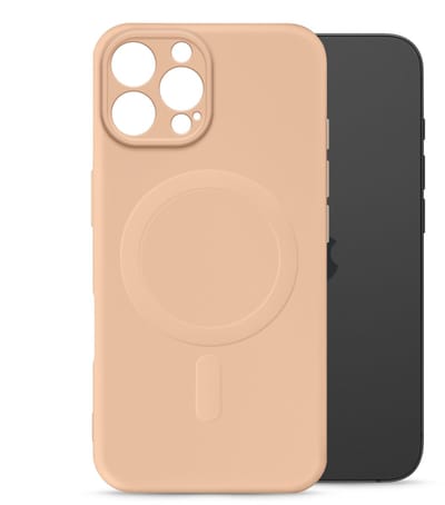 My Style Hoesje geschikt voor Apple iPhone 16 Pro Max MagSafe Telefoonhoesje Flexibel TPU | My Style Protective Flex Backcover | Geschikt voor MagSafe | Geschikt voor Draadloos Opladen met Magnetische Ring | Geschikt voor MagSafe Case - Soft Pink |