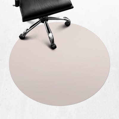 Wallfluent - Vloerbeschermer Roze Es - 100 cm - Lichtroze Bureaustoelmat - Rond - Vloerbeschermer Groot-Stoel Mat-Werkplekdecoraties - Pastel- en aardse kleuren