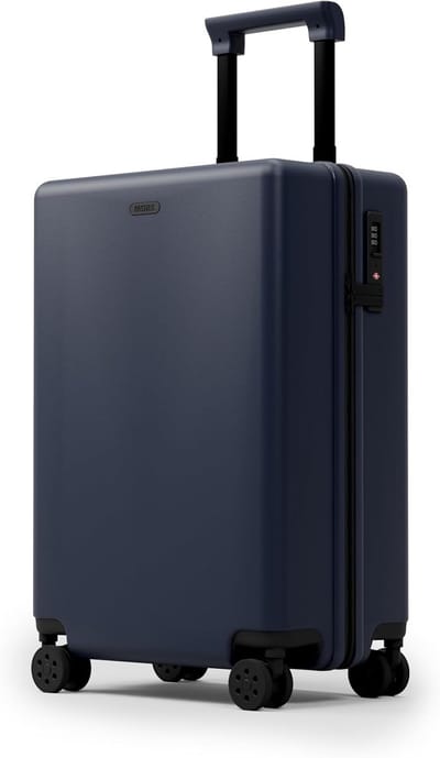 Koffer - Reisbagage - Vakantie - Lichtgewicht Polycarbonaat - 55 x 37 x 20 cm - Pacific Blauw