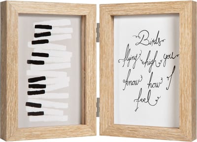 Fotolijst - Henzo - Piano Double Swing - Collagelijst voor 2 foto's - Fotomaat 10x15 cm - Naturel