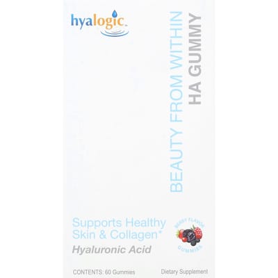 Hyalogic, beauté intérieure, gummies HA, baies, 60 gummies