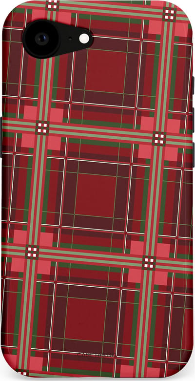 Casetastic Hoesje Geschikt voor Apple iPhone 16e Magsafe - Stijlvolle Beschermende Duo-layer Case - Schots Ruit Rood - Tartan Royal Stewart Plaid