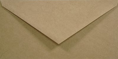Ecologische bruine enveloppen DL - 110 x 220 mm - 25 stuks - NK natgelijmde - 100 gram - Eko Design - Netuno