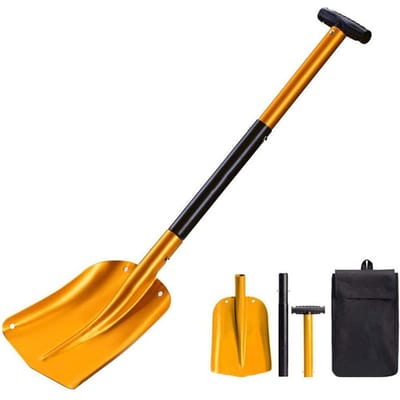 Telescopische sneeuwschep Sport-utiliteitsschep Intrekbare campingschep Sneeuwruimer goud