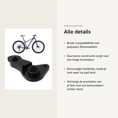 Dailygoods- Derailleurhanger Aluminiumlegering - Compatibel met Sunpeed/Hurricane 500/Rex/Camp/Galaxy/Kepler/Atom - Duurzaam - Eenvoudige installatie - Lichtgewicht - Nauwkeurige pasvorm - Fietsderailleur