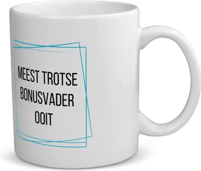 Akyol - meest trotse bonusvader ooit koffiemok - theemok - Papa - trotse bonusvader - vader cadeautjes - vaderdag - verjaardagscadeau - verjaardag - cadeau - geschenk - kado - gift - vader artikelen - 350 ML inhoud