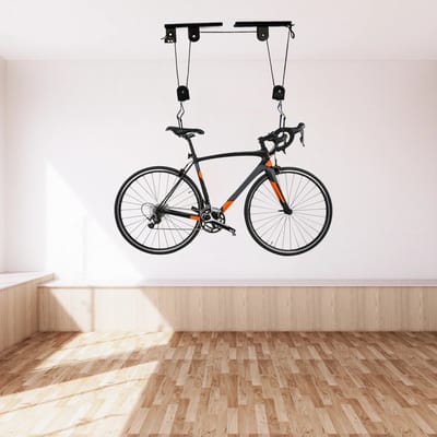 Fietsendragende autodrager- fietsbevestiging met opbergruimte- katrolsysteem- wandbevestiging- fietslift voor garageplafond