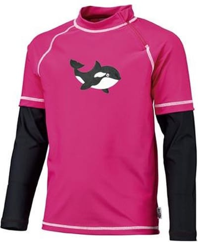 BECO-SEALIFE® - Meisjes -Uv-shirt - Polyamide - Roze/zwart - Maat 140