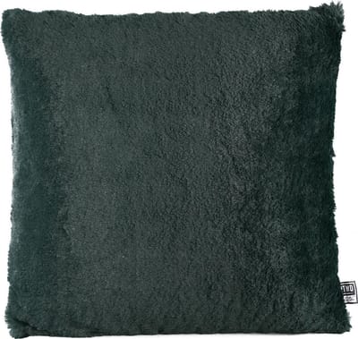 PTMD Mattie Vierkant Kussen - 45 x 10 x 45 cm - Vegan Bont - Groen