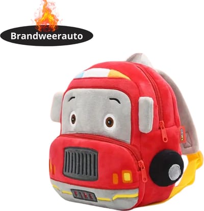 Livano Kinder Rugzak - Jongen - Meisje - Schooltas - Backpack - Brandweerauto