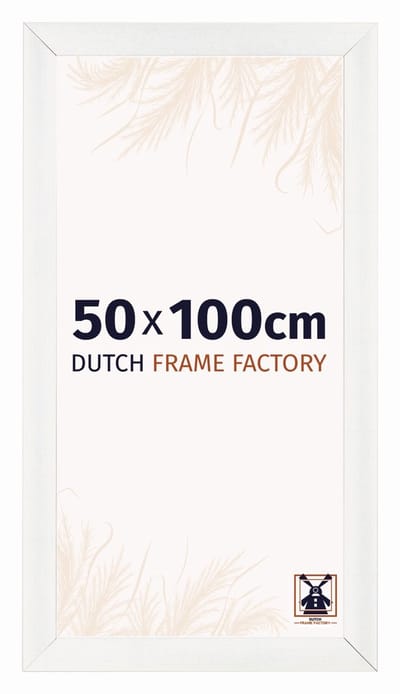 Fotolijst 50x100 cm - MDF - Wit Geveegd - Praag