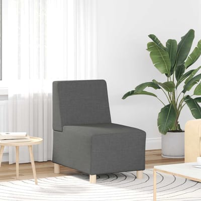 vidaXL - Modulaire - bank - zonder - armleuningen - donkergrijs - 55 - cm - stof